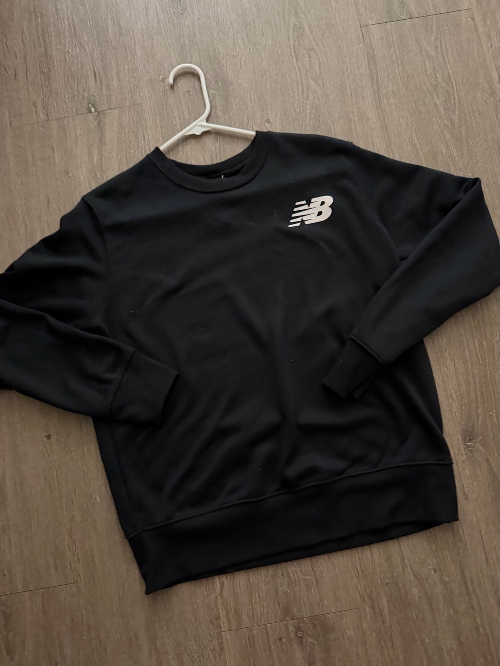 New Balance Black Crewneck Sweatshirt with White Logo